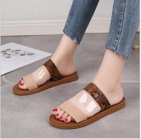 

sandals classic women's summer female slippers flat woman peep-toe comfort slip-on casual shoes color matching, Black