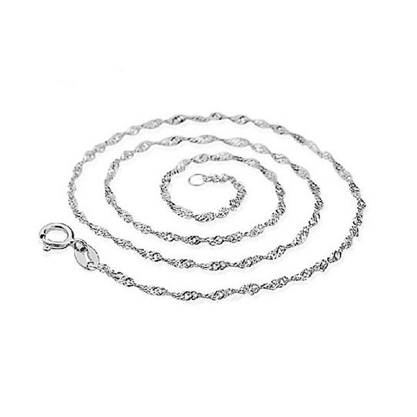 

chains s925 pure silver water wave chain necklace for women