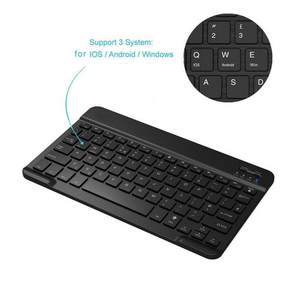

keyboards 10-inch three-system universal keyboard colorful luminous backlight wireless bluetooth for android forwindows