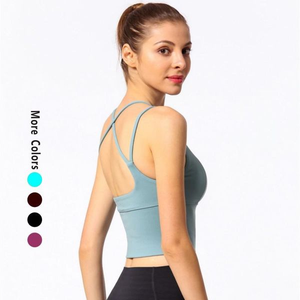 

gym clothing yoga crop double spaghetti straps women quick dry athletic running sport breathable bras fitness jogger vest tank, White;black