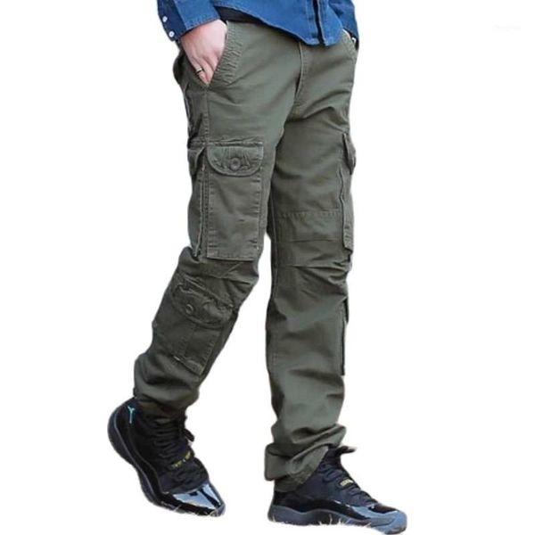 Pantaloni da uomo Trendy Military Style Cargo Men Casual Cotton Tactical Pants Army Loose Baggy Street Fashion Abbigliamento