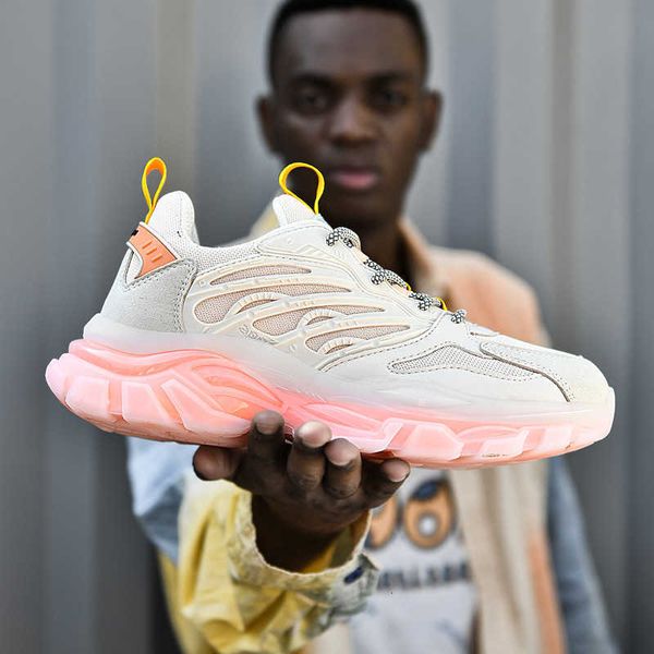 

2021 autumn new men's shoes breathable mesh national fashion youth popcorn sports korean version mecha daddy