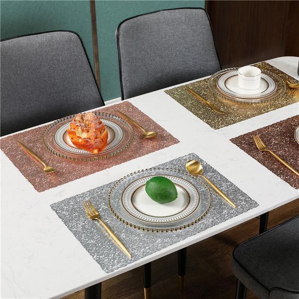 

table napkin american light luxury insulation pad pvc life 2 pieces set kitchen mats art decorative steak plate mat