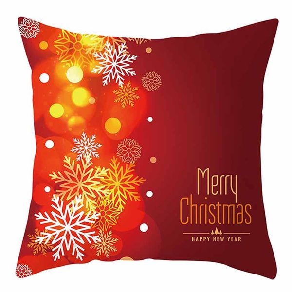 

cushion/decorative pillow christmas linen cushion cover square throw flax case decorative pattern pillowcase
