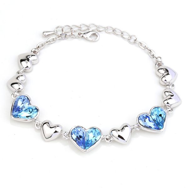 

new jewelry crystal heart women's korean fashion bracelet, Black