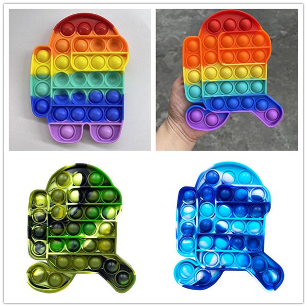

push bubble rainbow fidget sensory childrens toy autism special needs stress reliever kids funny antistress decompression dhl free