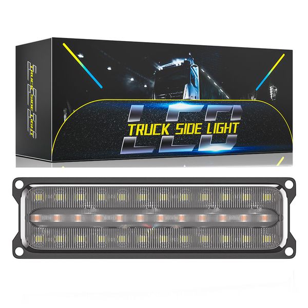 12–24 V, 36 LEDs, für Auto, LKW, Notfall-Blitzlicht, blinkend, dynamisch, laufende Seitenmarkierungsleuchten, bernsteinfarben, rot, schlanker Körper