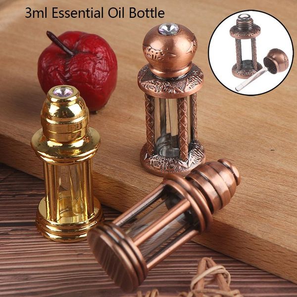 

1pc 3ml glass essential oil bottle dropper stick empty display perfume test 3 types storage bottles & jars