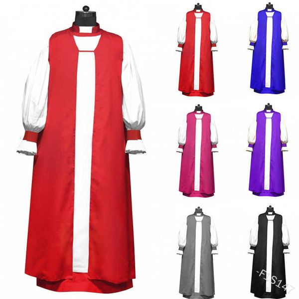 

medieval long platform church hall dress f1s147, White;black
