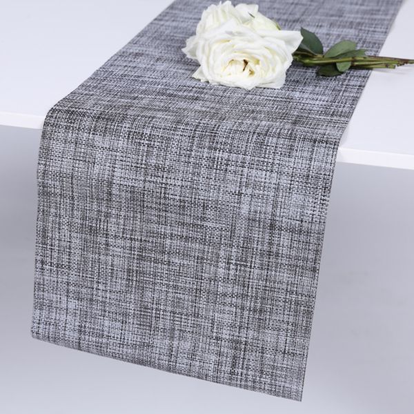 

table towel solid color table runner flag tea mat pvc waterproof non slip decorative pad