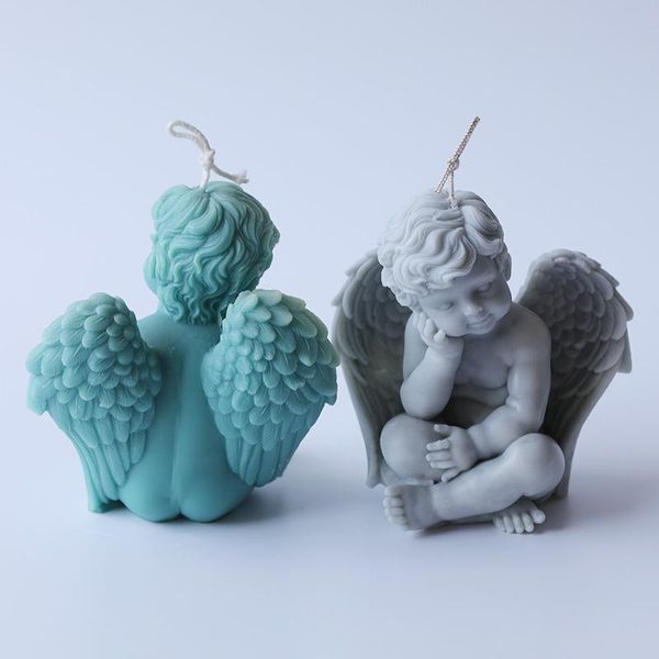 

craft tools 3d angel candle molds gypsum soap handmade making crafts silicone mold diy chocolate cake decoration mould