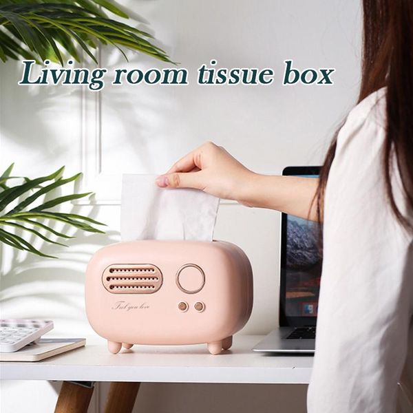 

tissue boxes & napkins retro radio model plastic box napkin toilet paper holder case home car organizer decoration