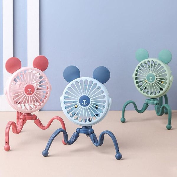 

cartoons ocs usb fans handheld baby stroller bracket silent fan electric