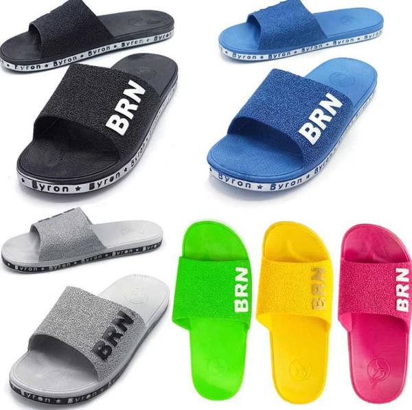 

slippers brn non slip outsole sea beach pool daily women slipper man 5 color options, Black