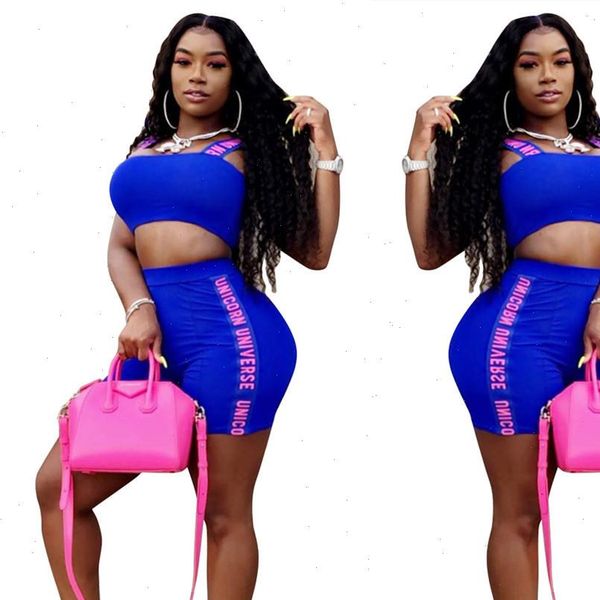 

european slim set letter women tracksuits patchwork suit summer casual sporty 2 pieces outfits sls6285, Gray