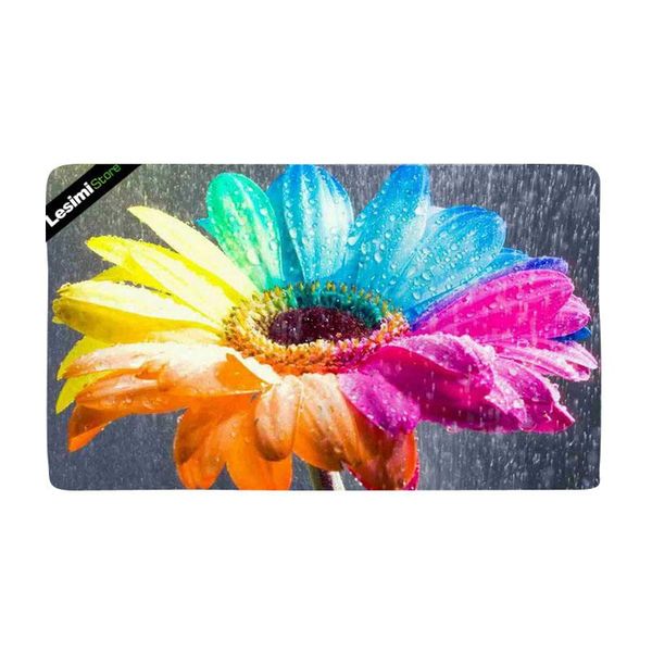 

cushion/decorative pillow vintage yellow sunflower entrance doormat indoor welcome door mats 23.6 x 15.7 inch, green leaves flower floral en