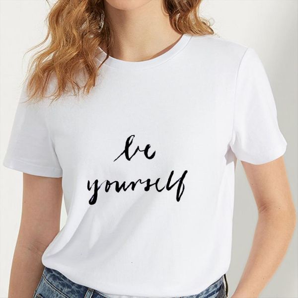 

summer fashion artistic letter womens print harajuku o neck short sleeve, White
