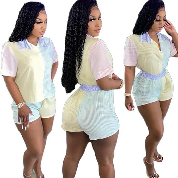 

women's tracksuits high street print shorts set o neck party club two 2 piece sets active tracksuit summer outfits, Gray