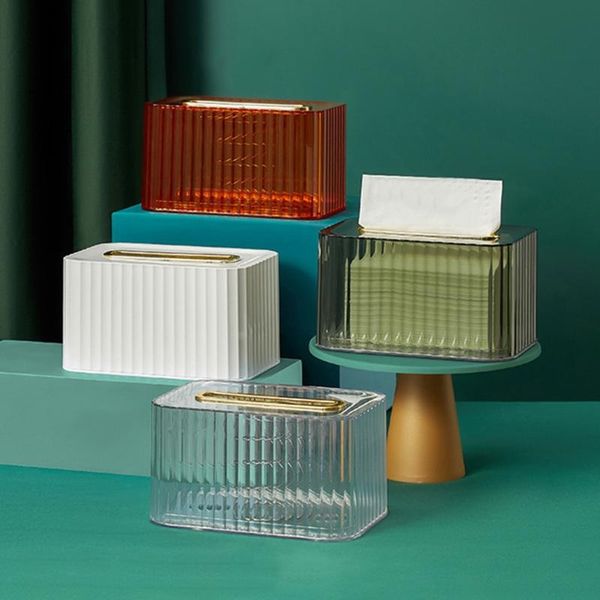 

tissue boxes & napkins transparent spring box pet paper dispenser for home office living room dinning table clear desk napkin large mouth