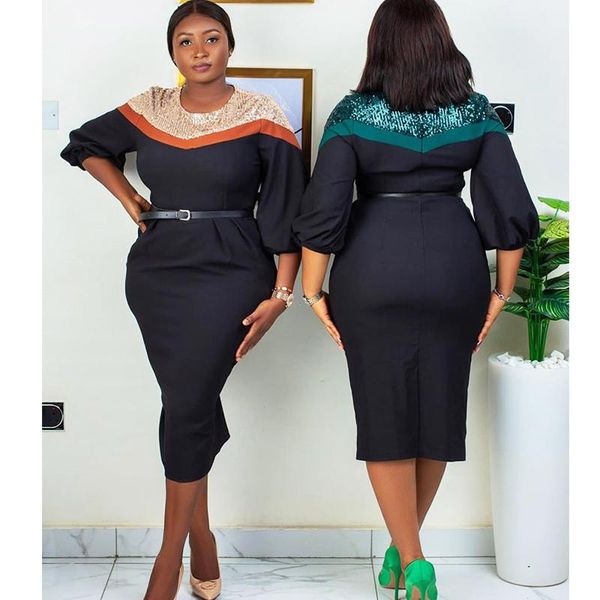 

africa fsahion women o-neck straight dress casual dresses, Black;gray