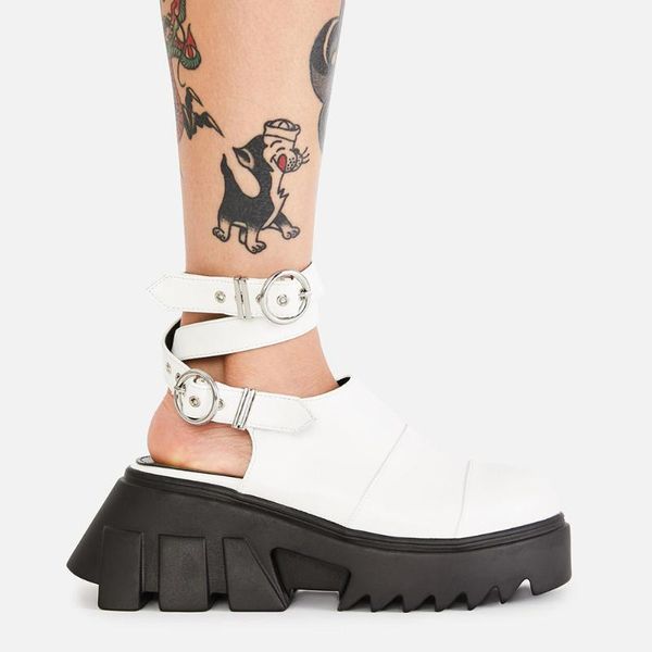 

dress shoes big size 43 women black buckle strap platform punk high heel cool fashion casual women's sandals