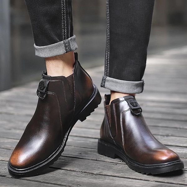

boots man footwear shoe for casual leisure leather mens sport sneaker 2021 sale outdoor black male causal flat men