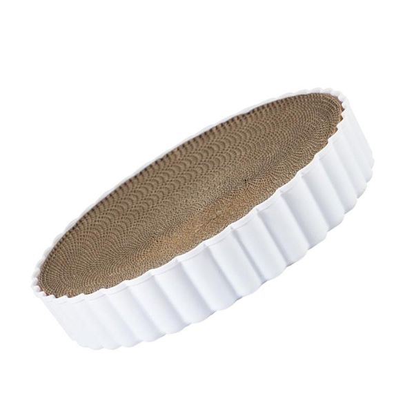 

cat toys 1pc creative scratching bed practical corrugated paper chic pet white