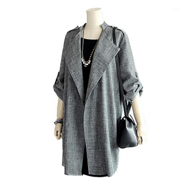 

casual grey belt coat cardigan jacket for ladies autumn winter women fashion long sleeve wool blends women's &, Black