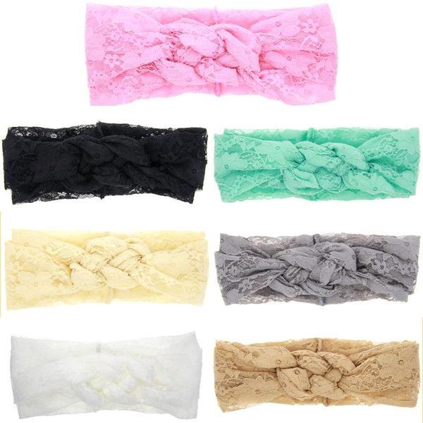 

hair accessories born girl baby headband lace chinese knot bead bow elastic infant little band, Slivery;white