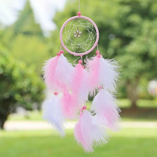 

bohemian girl heart lace dream catcher home hand-woven round wall hanging decoration decorative objects & figurines