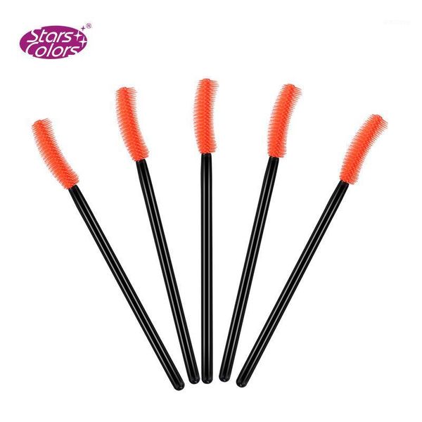 

pcs/bag plastic silicone soft brush mini disposable eyelash extension makeup tools length 105mm curler1