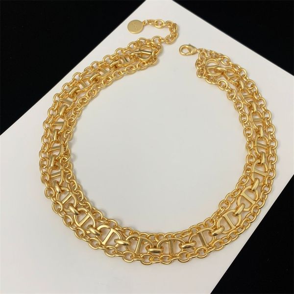 

new multi-layer strength chain necklace female brass bracelet, Golden;silver