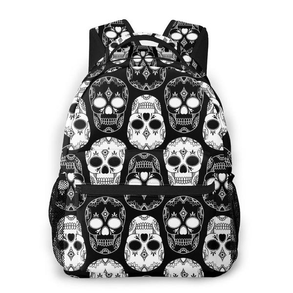 

backpack women fashion male travel mens bag large lapshopping day of the dead skulls