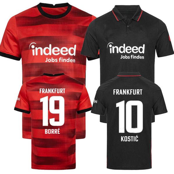 

2021 2022 eintracht frankfurt soccer jersey 21 22 die adler sow silva kostic jovic football uniform hasebe kamada hinteregger men maillot de, Black;yellow