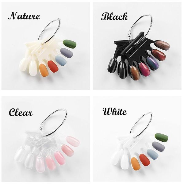 

2.2*1.2cm plastic false nails short breathable 4 colors(white/clear/black/natural)fakes tips for art tip press on finger#21, Red;gold