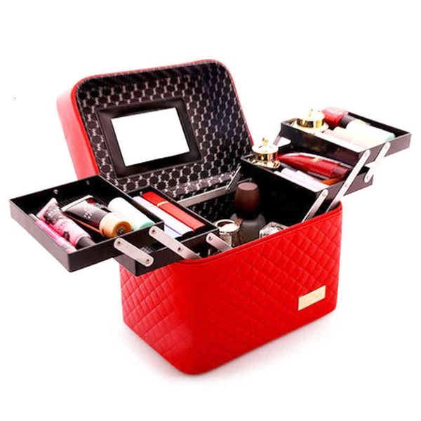 

cosmetic bags & cases women multi-layer makeup large capacity professional for s fashion toiletry suitcases vb7j