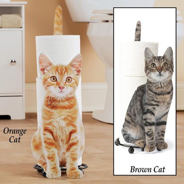 

tissue boxes & napkins holder cat-shaped bathroom toilet paper storage rack towel dispenser housewarming gift gifts for cat lovers