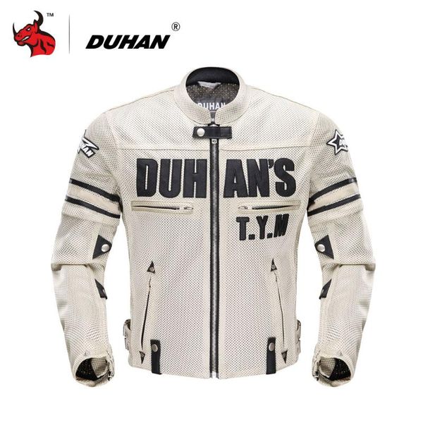 

motorcycle apparel duhan summer jacket men's breathable chaqueta moto mesh riding with removable protector