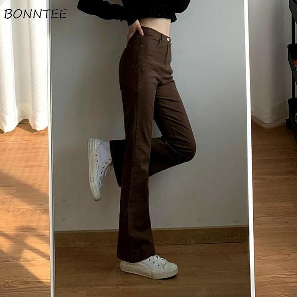 

jeans womens high waist solid straight casual all-match female autumn simple streetwear abdomen stylish korean style prevalent women's, Blue