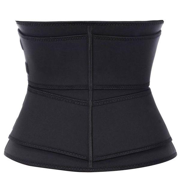 

waist support black trainer elastic slimming corset easy to wear sheath with zipper and double belts for outdoor body shaping, Black;gray