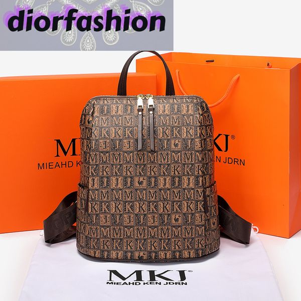 

fashion travel bag j printed versatile women's backpack waterproof large capacity backpack