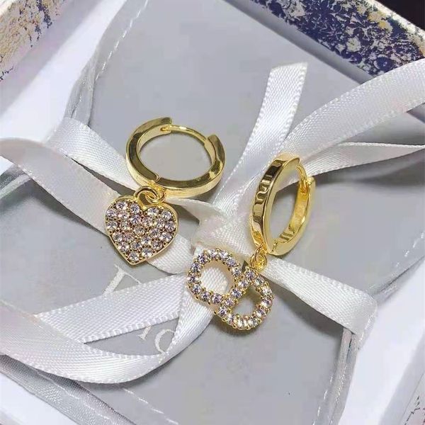 

love earrings fashion asymmetric jewelry, Silver