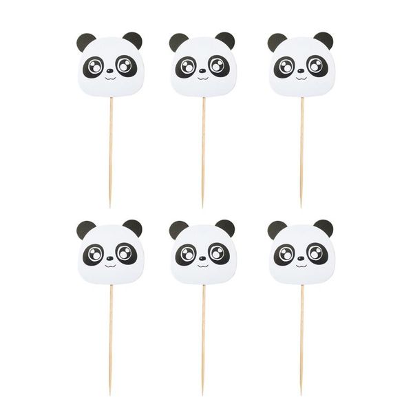 

other festive & party supplies 6pcs panda cake er dessert decor insert for birthday gathering