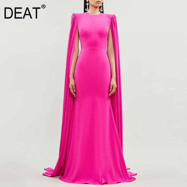 

[deat] spring summer fashion round neck high waist floor-length sleeveless solid color quality dress 13d119 210527, Black;gray