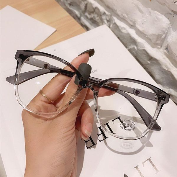 

sunglasses transparent women's blue light blocking glasses classic women men square frame eyewear oversized computer eyeglasses, White;black