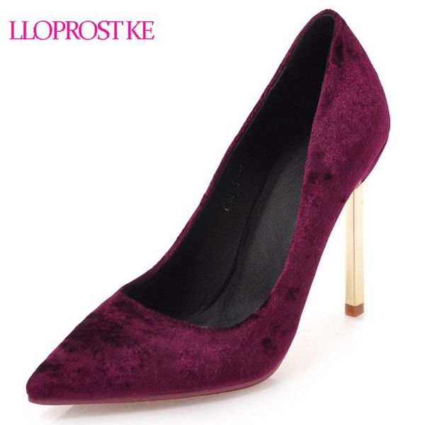 

lloprost ke 2021 spring shoes woman super high heels ladies pumps pointed toe shallow office lady party wedding stilettos dress, Black