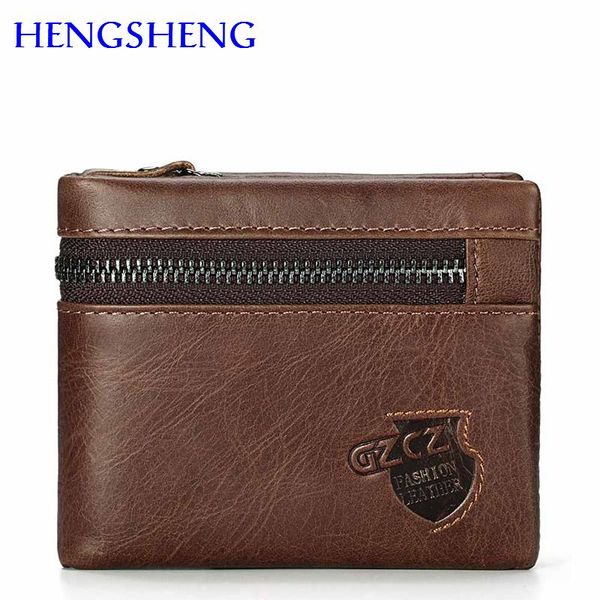 

wallets hengsheng promotion cow leather men wallet with 100% genuine women for fashion lady cross card holder, Red;black
