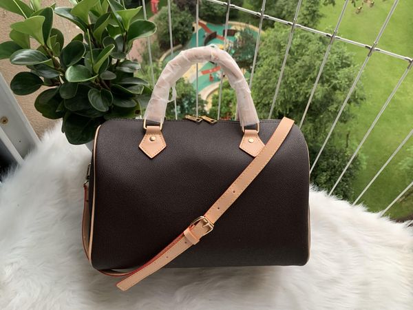 

evening bags luxurys designers fashion women bag shoulder bags lady totes handbags speedy with key lock shoulder strap dust bag 30cm
