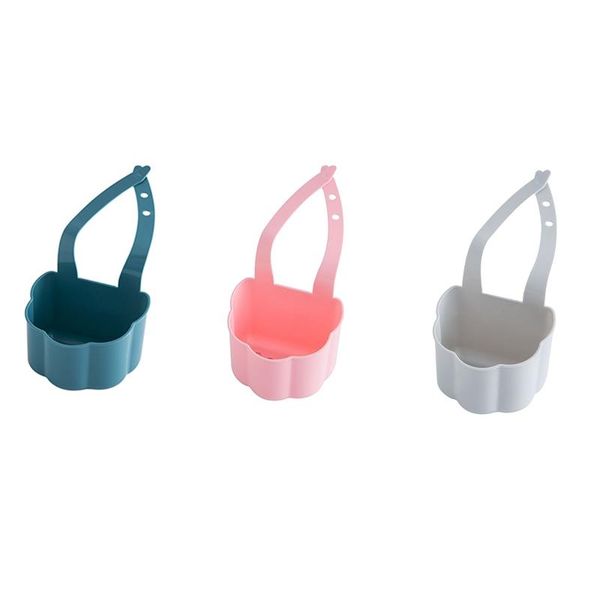 

kitchen sink drain basket hanging bag faucet sponge shelf dishwashing no hole storage baskets