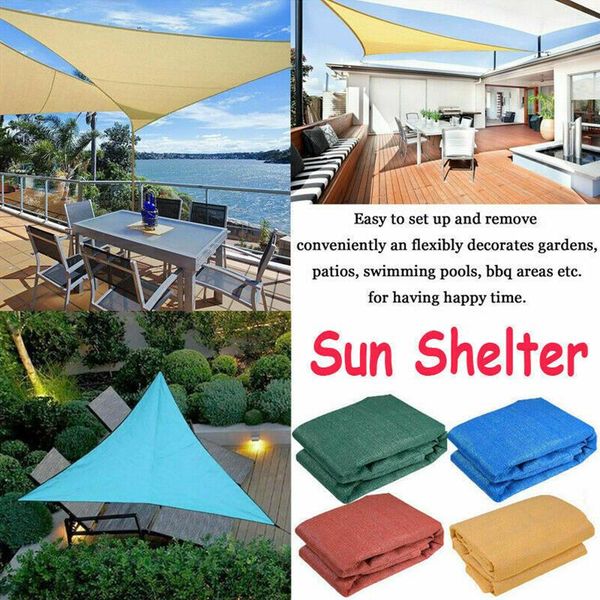 

3x3m 4x4m 6x6m waterproof triangle awning shade sail sun outdoor shelter patio pool garden camping picnic tent tents and shelters